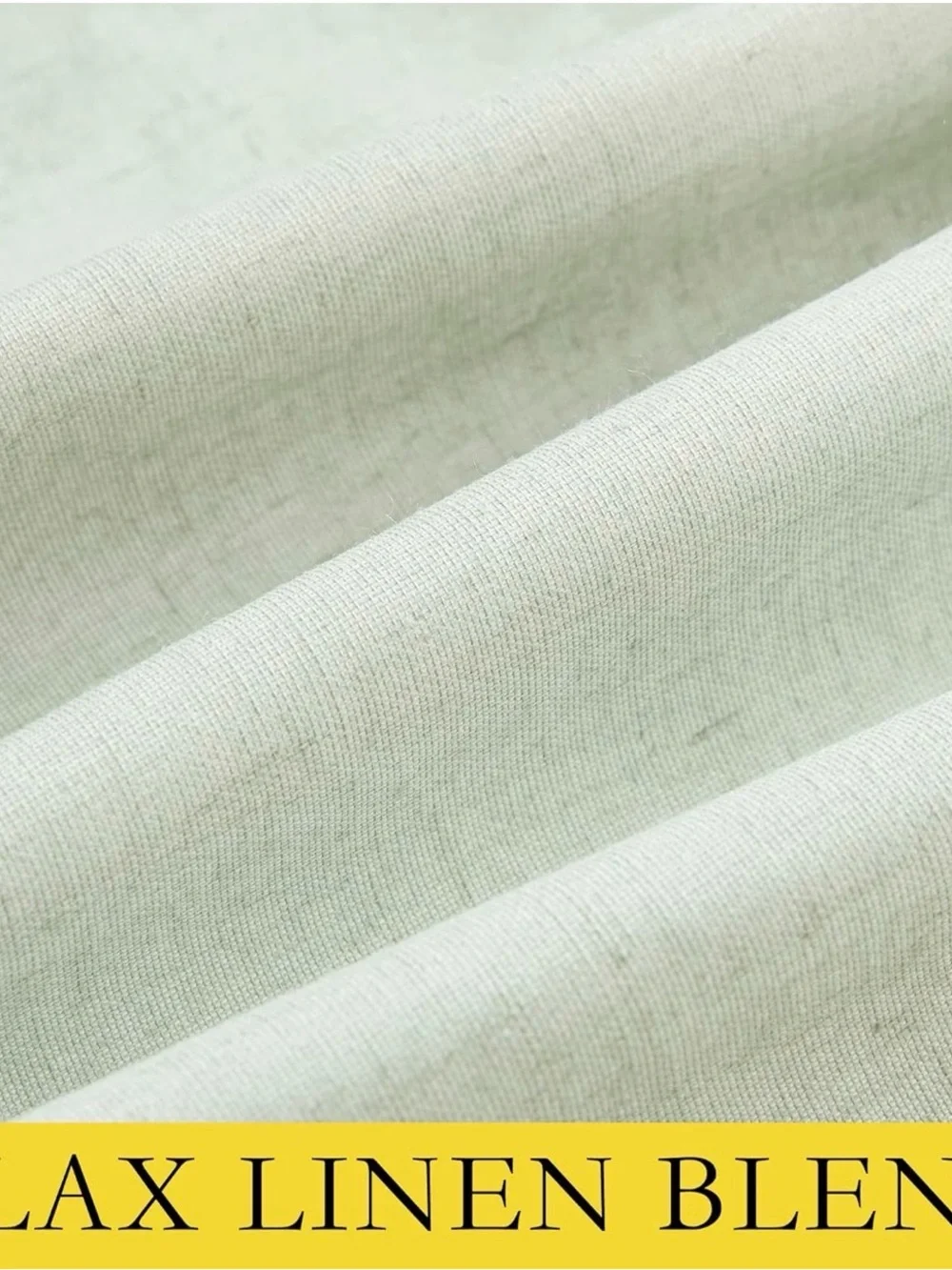 Sage Green Linen 52”W x 120”L 100% Blackout Curtains